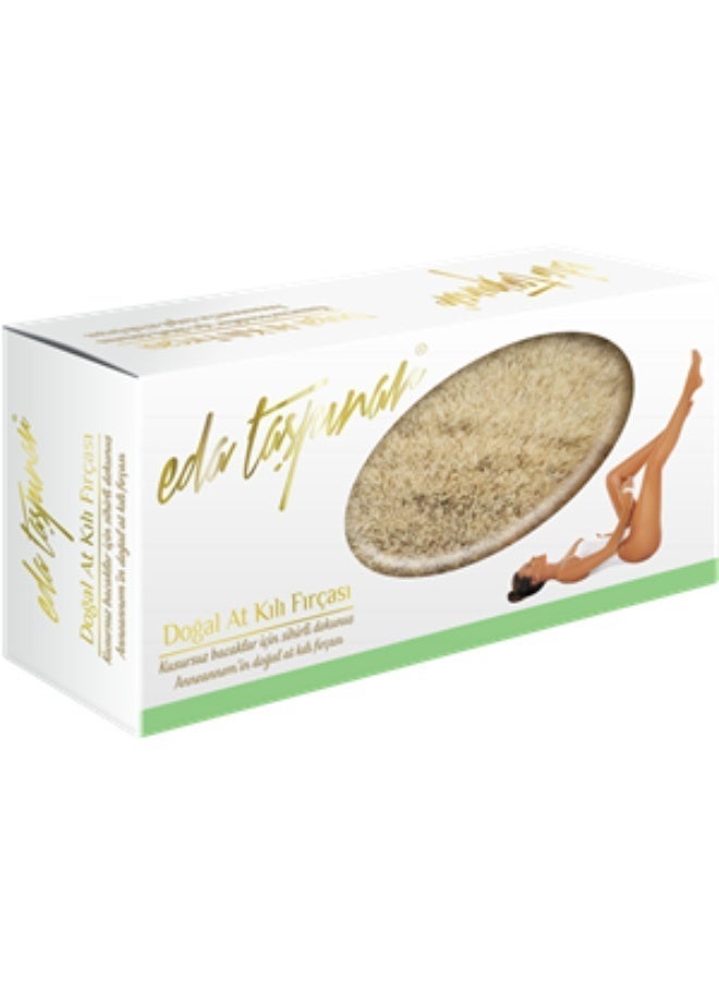 eda taspinar Anti-Cellulite Dry Brush Natural Horse Hairbrush, Removes Cellulite by 57% in 5 Weeks, Exfoliating Body Scrubber, Improves Lymphatic Function, Silky Skin, Animal Friendly - Image 1